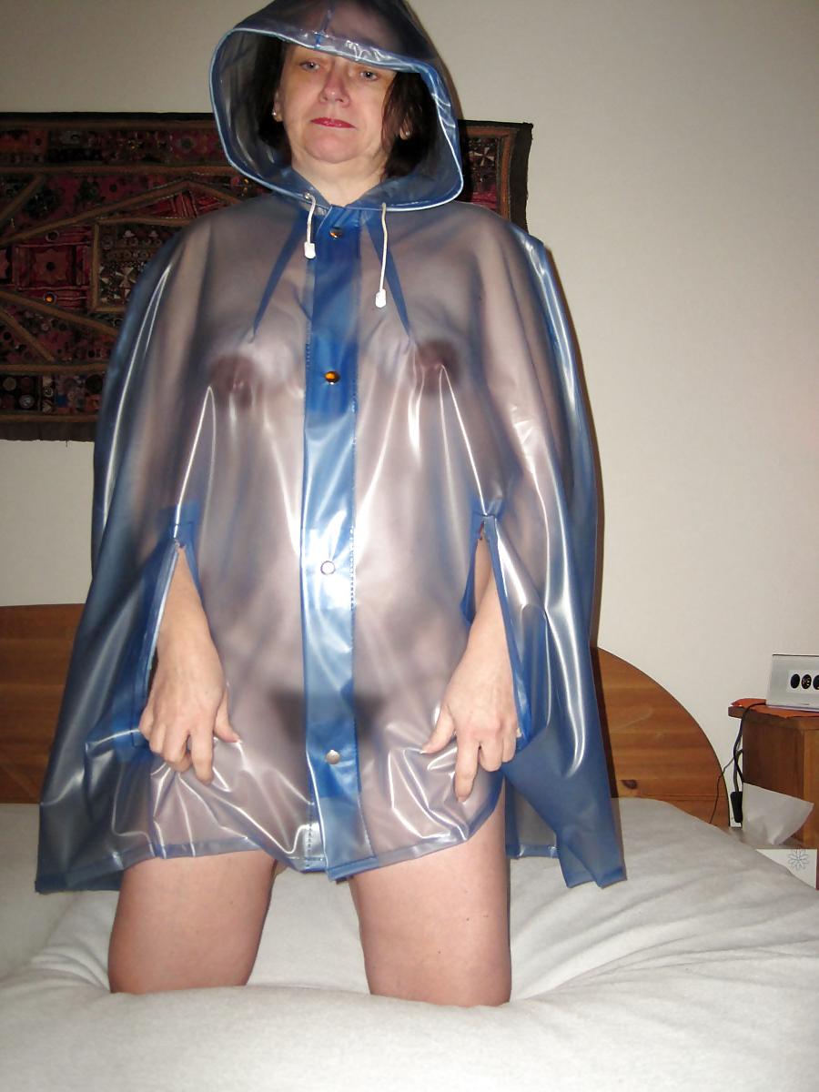 17P My wife wearing a PVC Cape