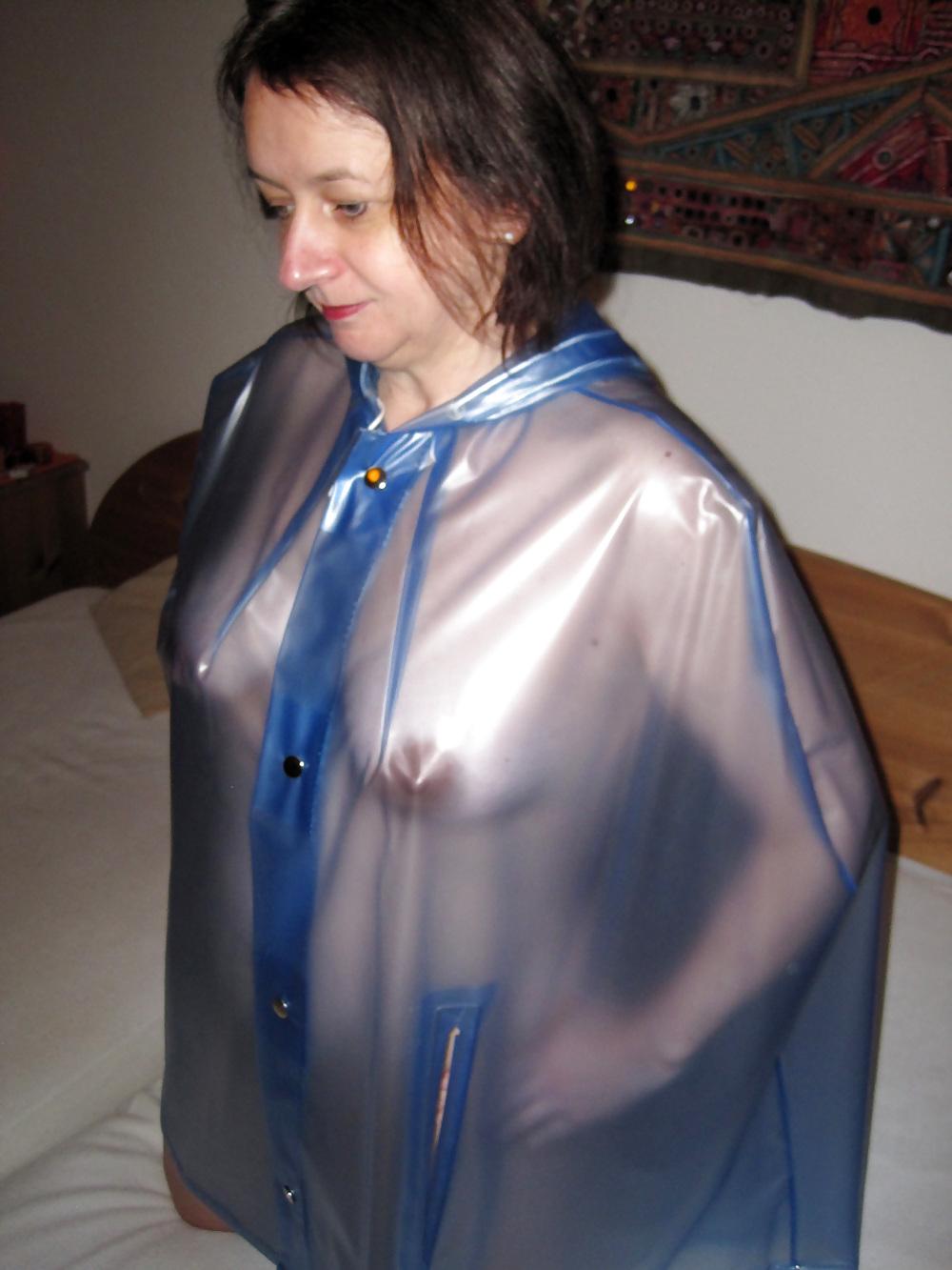 17P My wife wearing a PVC Cape
