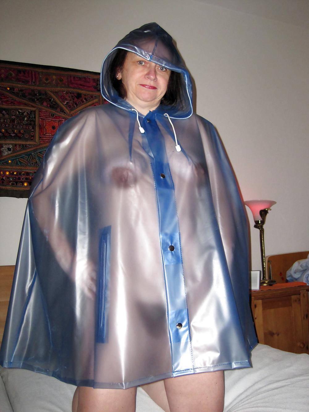 17P My wife wearing a PVC Cape