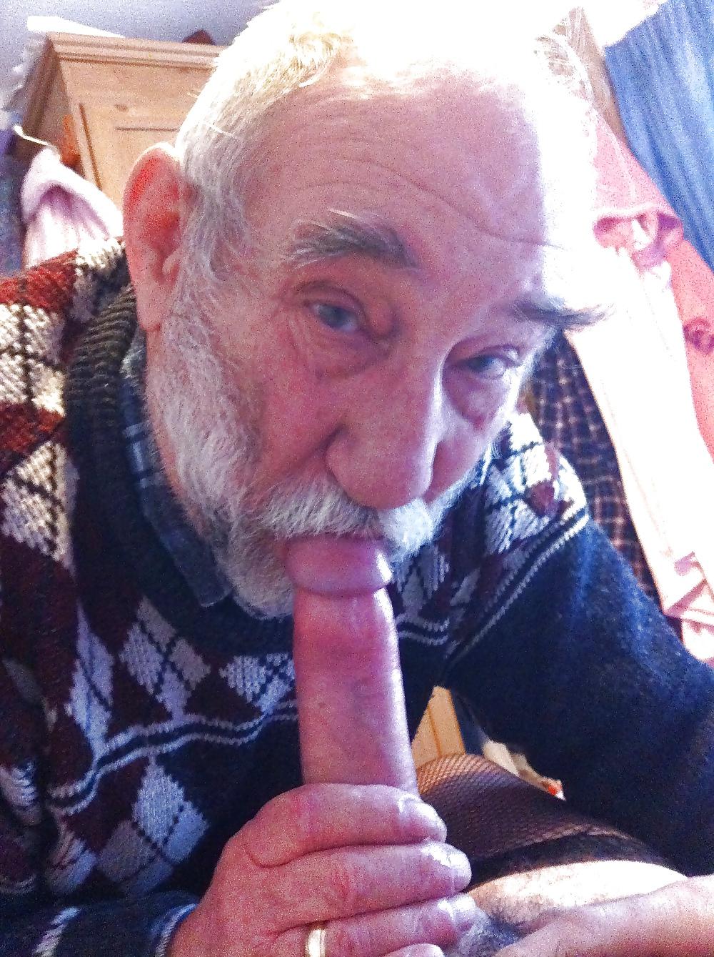 7P Grandpa sucking my cock blow job old young