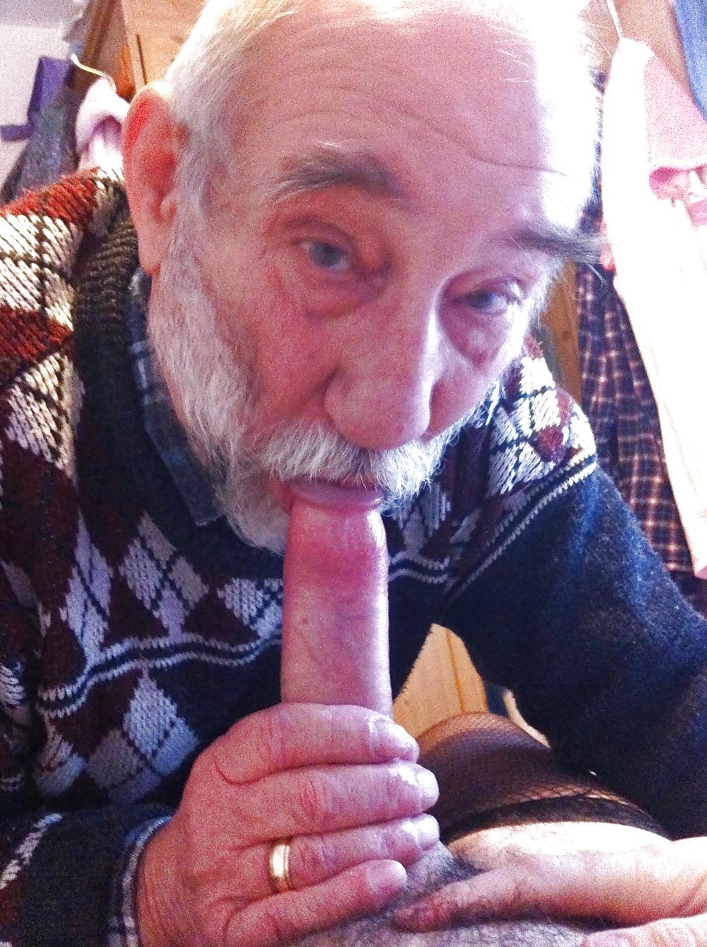 7P Grandpa sucking my cock blow job old young