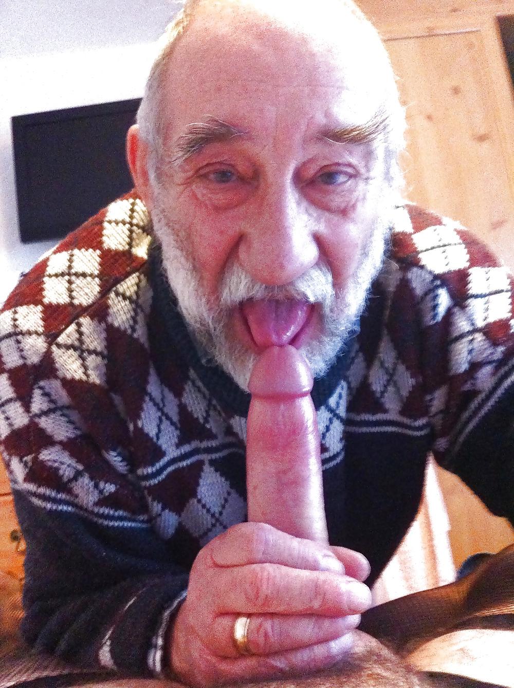 7P Grandpa sucking my cock blow job old young