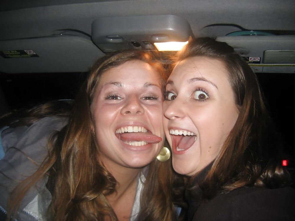 25P Teens open Mouth and tongues out