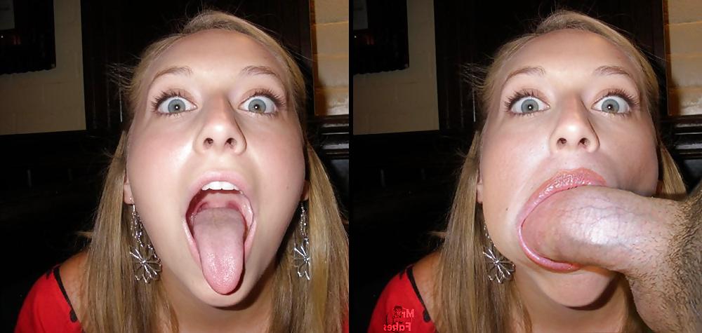 25P Teens open Mouth and tongues out