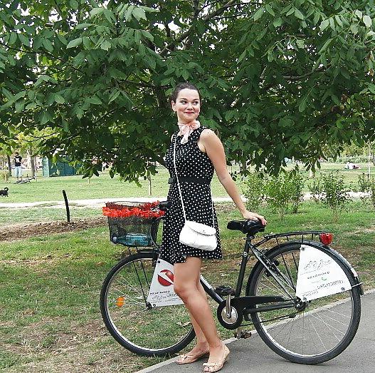 16P Sexy girls bike romanian