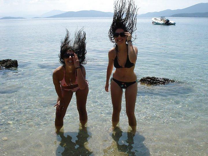 25P Greek women in Greek beaches