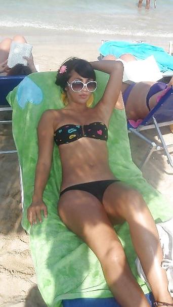 25P Greek women in Greek beaches