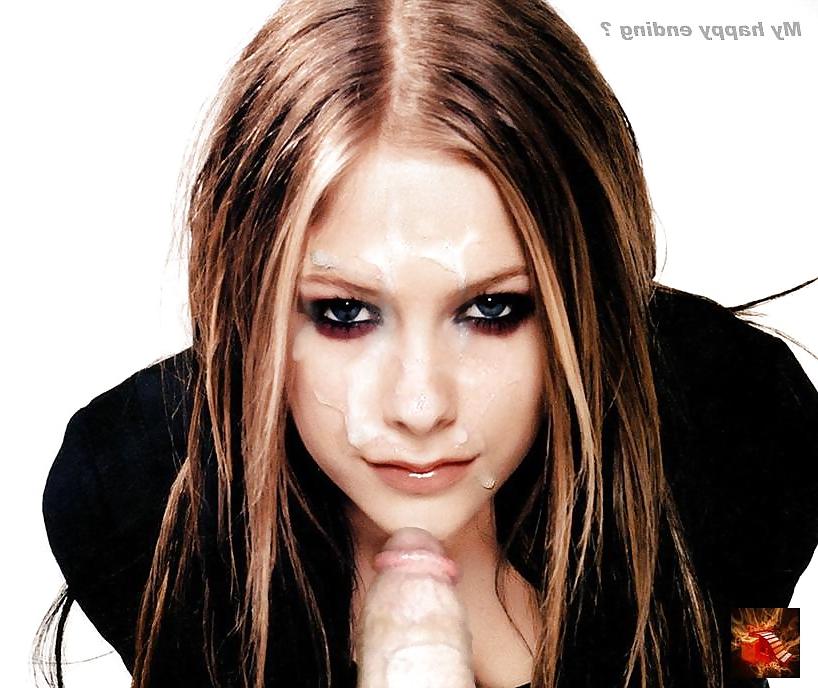 24P Avril Lavigne cumshots & bukkake Part 2