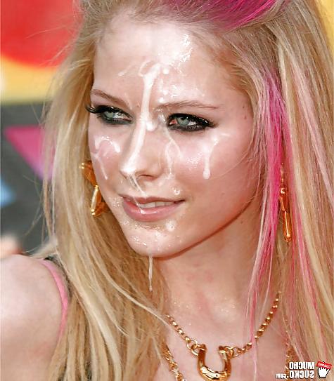 24P Avril Lavigne cumshots & bukkake Part 2
