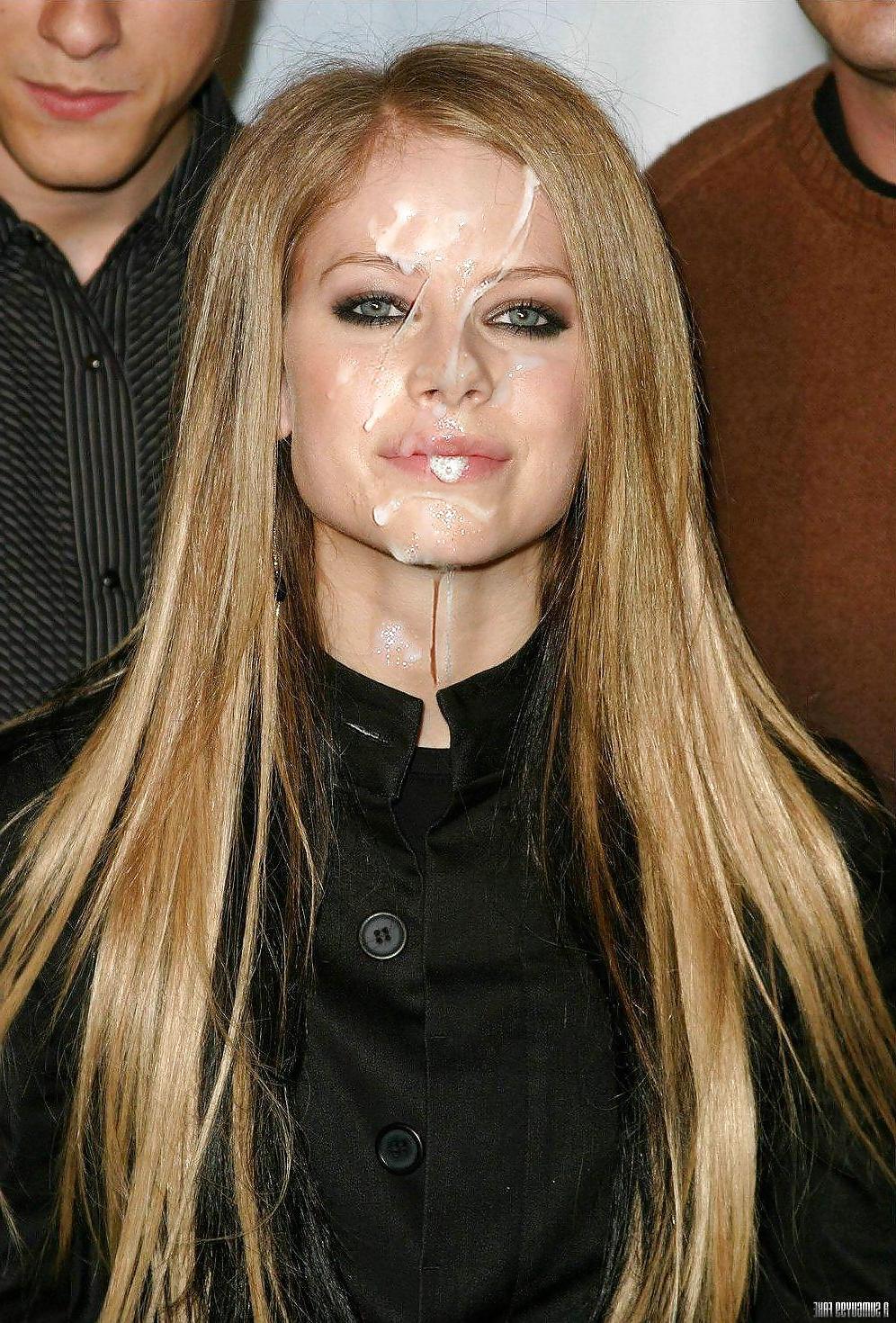 24P Avril Lavigne cumshots & bukkake Part 2