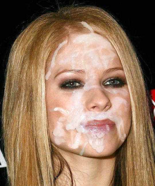 24P Avril Lavigne cumshots & bukkake Part 2