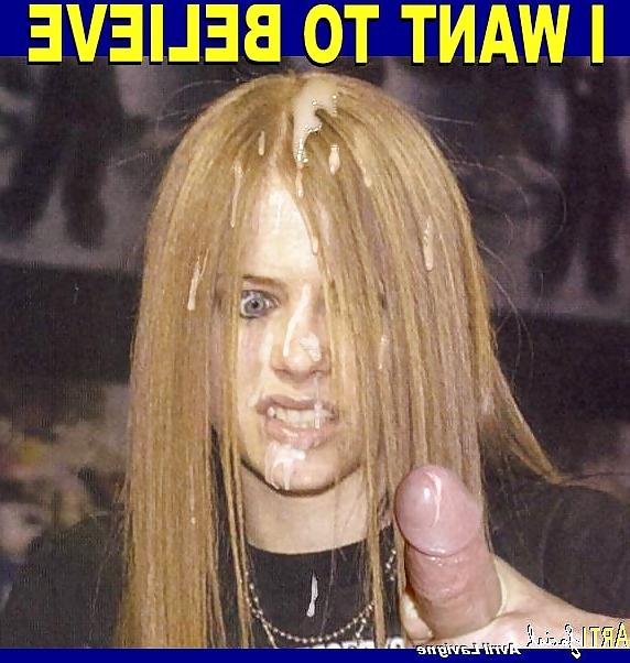 24P Avril Lavigne cumshots & bukkake Part 2
