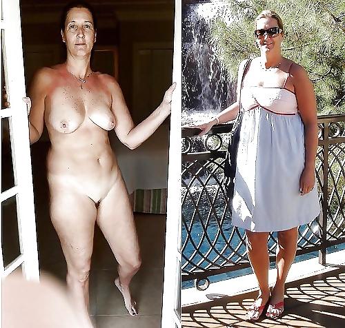 25P Dressed undressed, clothed unclothed matures and girls