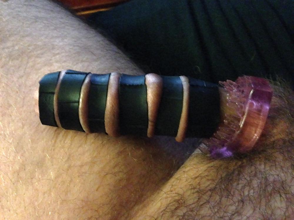 8P Lots of brutal cock rings torture