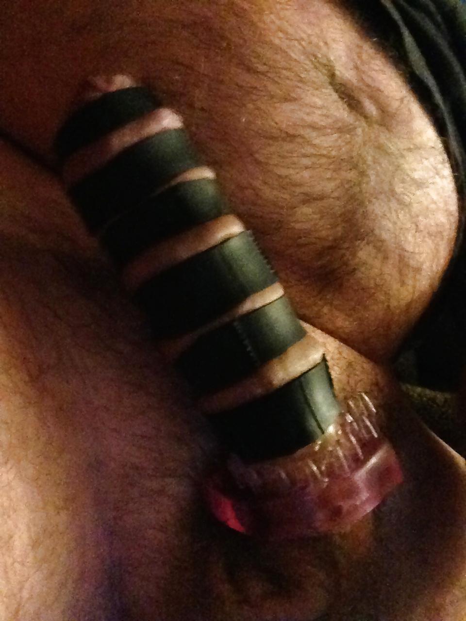 8P Lots of brutal cock rings torture