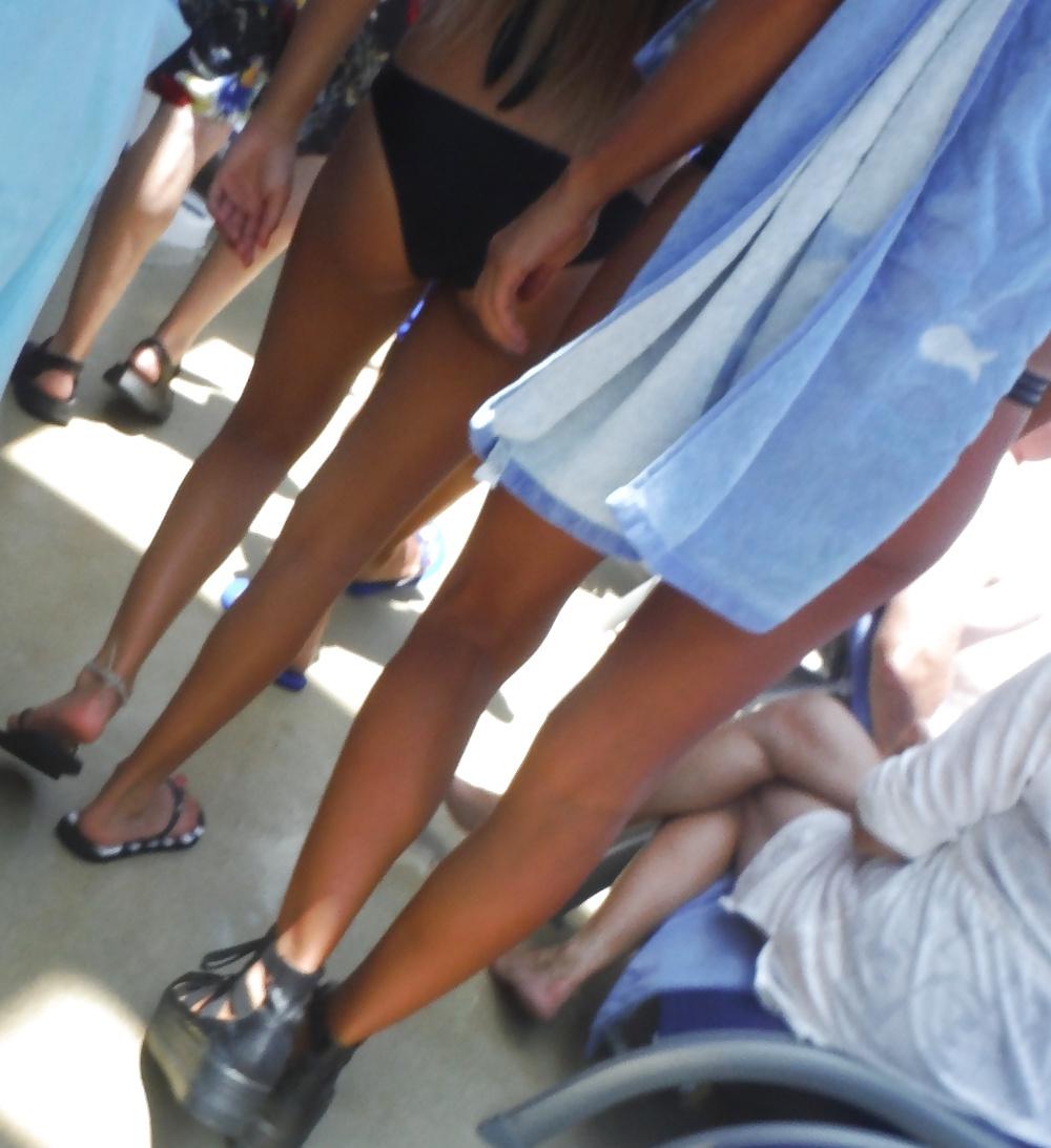 25P Cute Italian teen butt & ass at bikini pool 