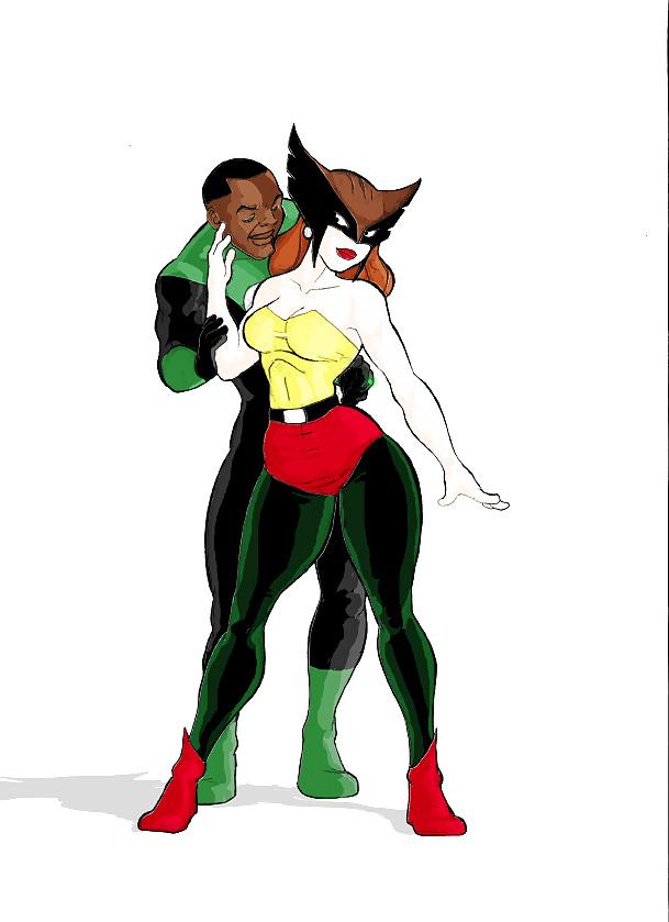 25P Green lantern & Hawkgirl + vixen