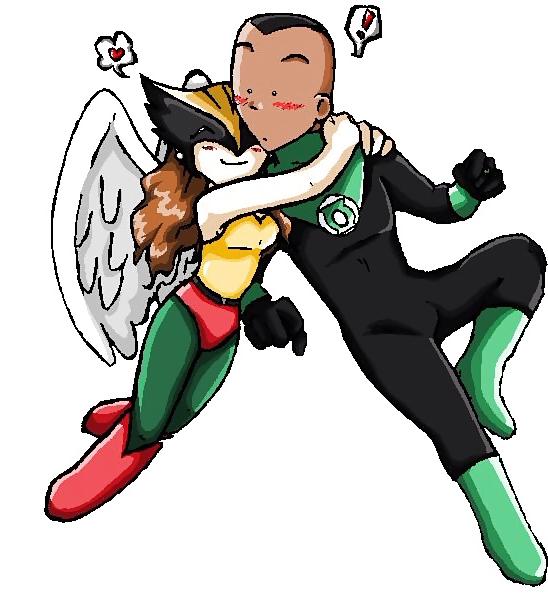 25P Green lantern & Hawkgirl + vixen