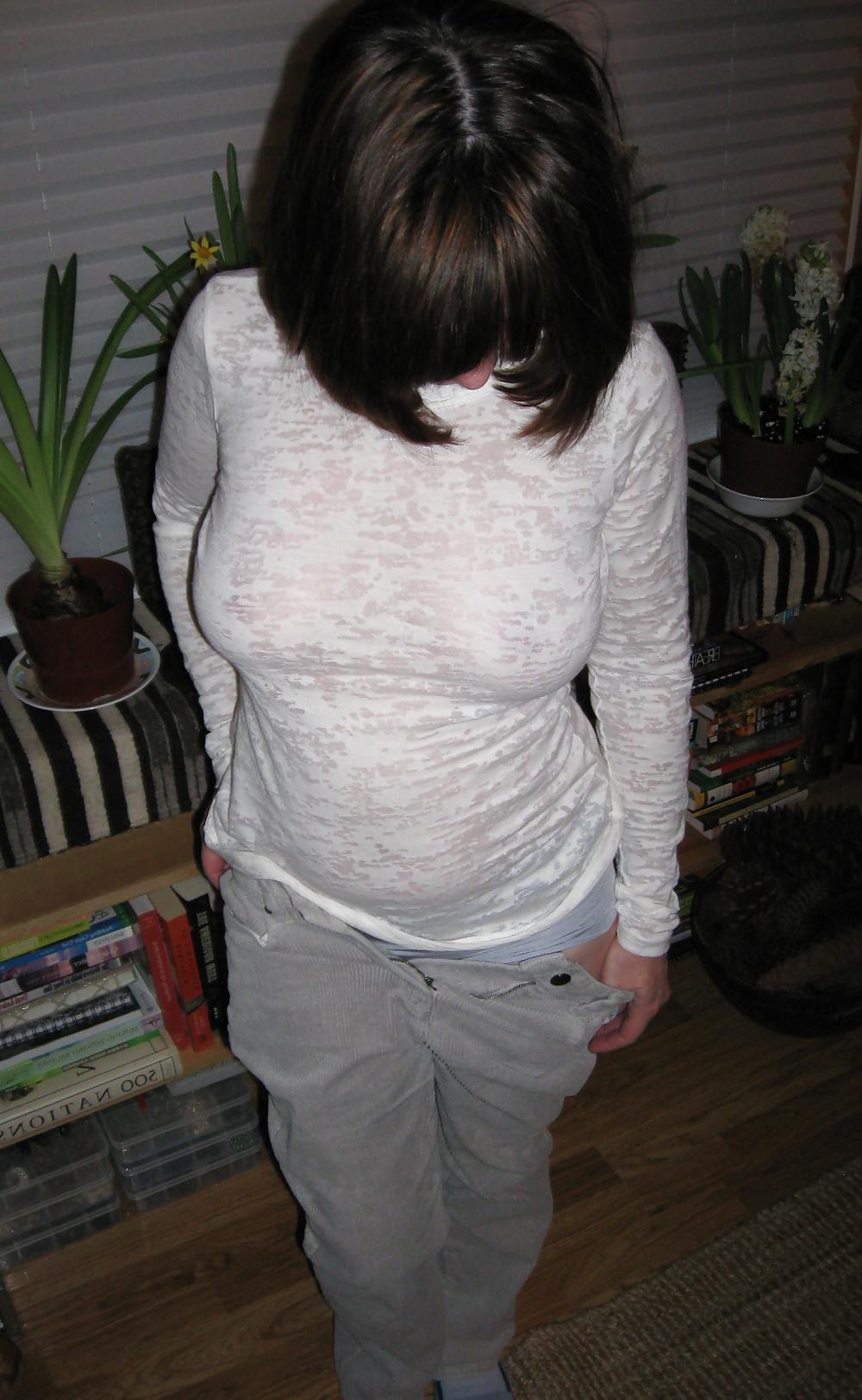 13P Horny white wife with huge nipples