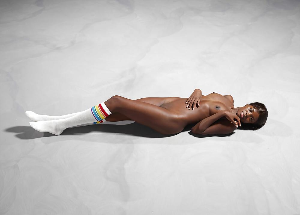 25P Ebony teen with knee socks