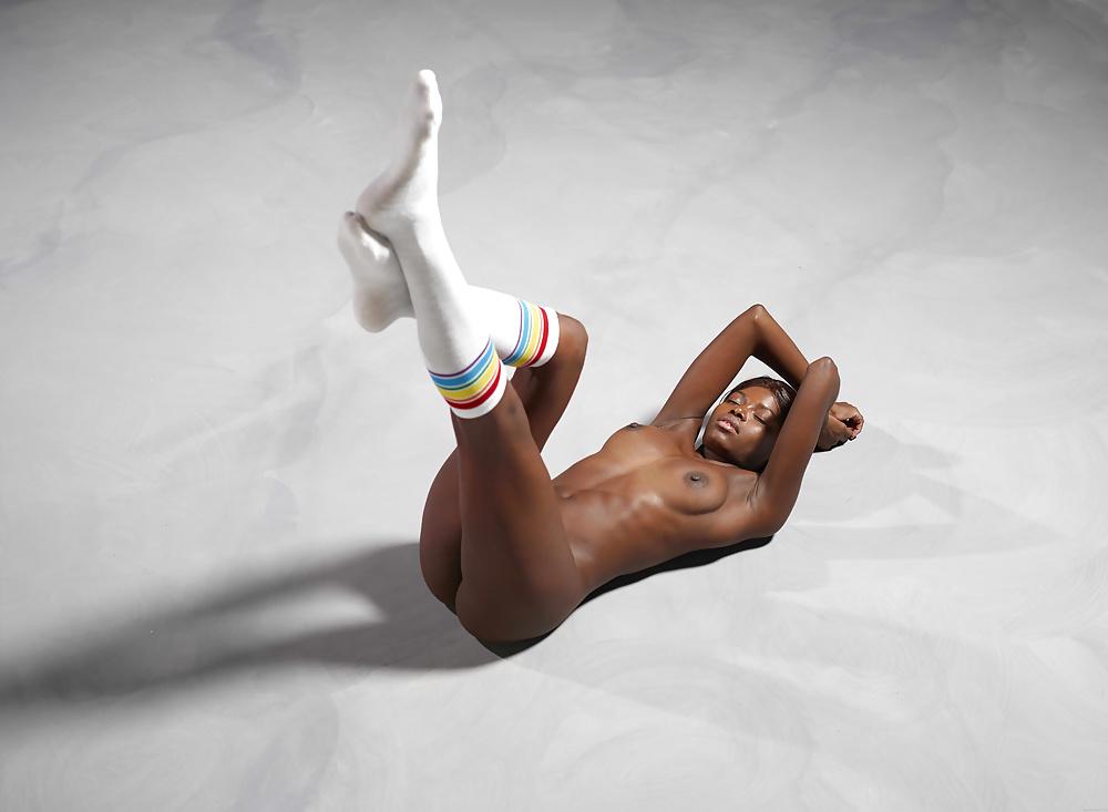 25P Ebony teen with knee socks