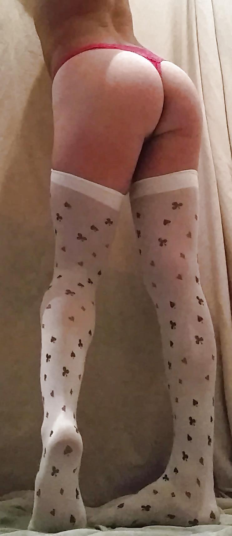 8P New stockings bubble.butt sissy ass feet 