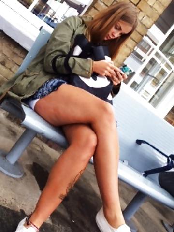 7P Teen slut upskirt