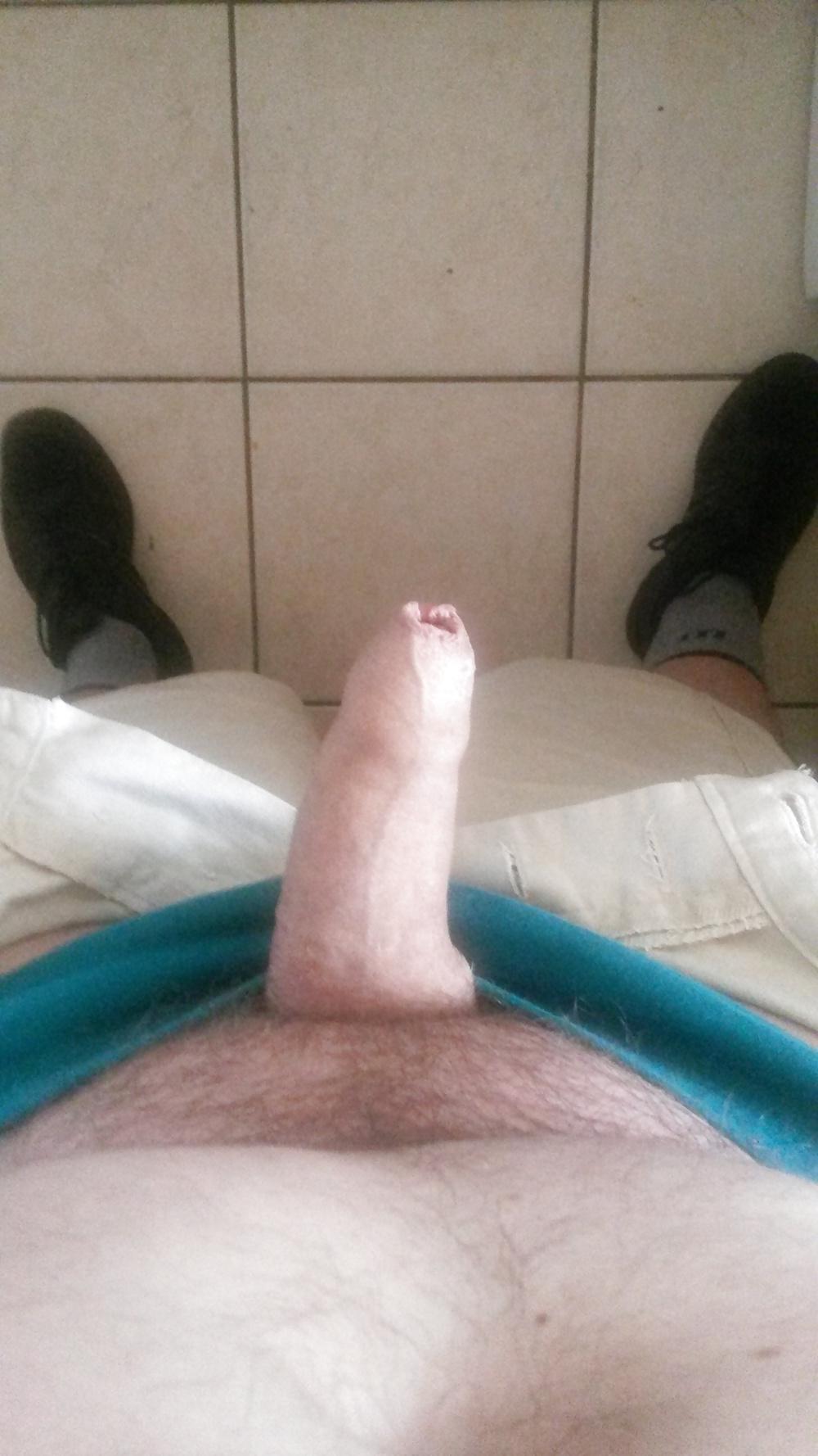 25P Me rubbing my cock in blue pants