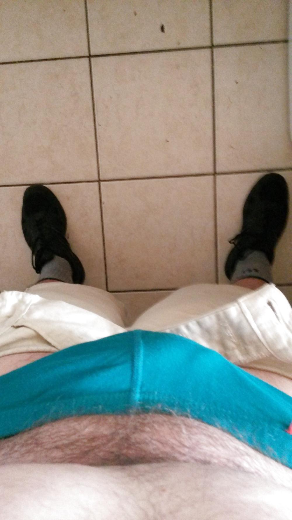 25P Me rubbing my cock in blue pants