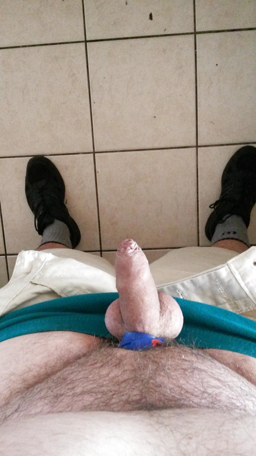 25P Me rubbing my cock in blue pants