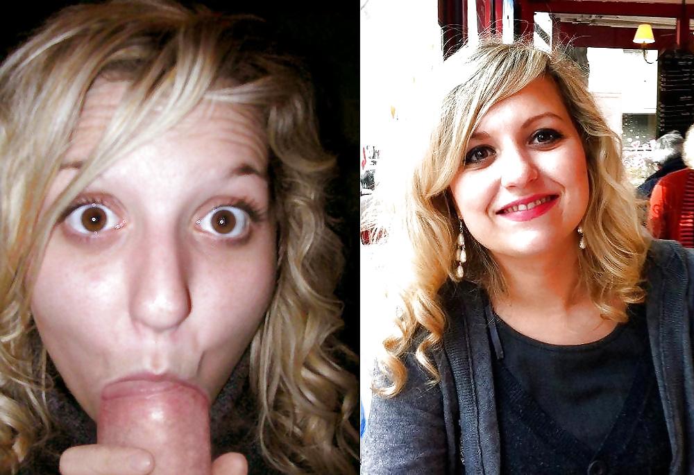 25P Bitches before-after, salope avant et en mode pute