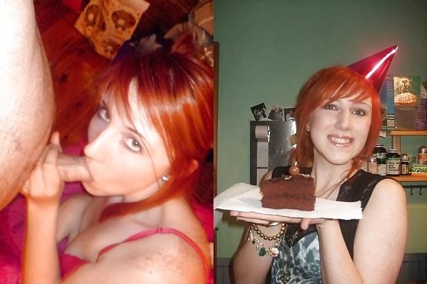 25P Bitches before-after, salope avant et en mode pute
