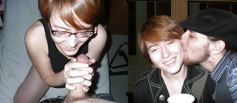 25P Bitches before-after, salope avant et en mode pute