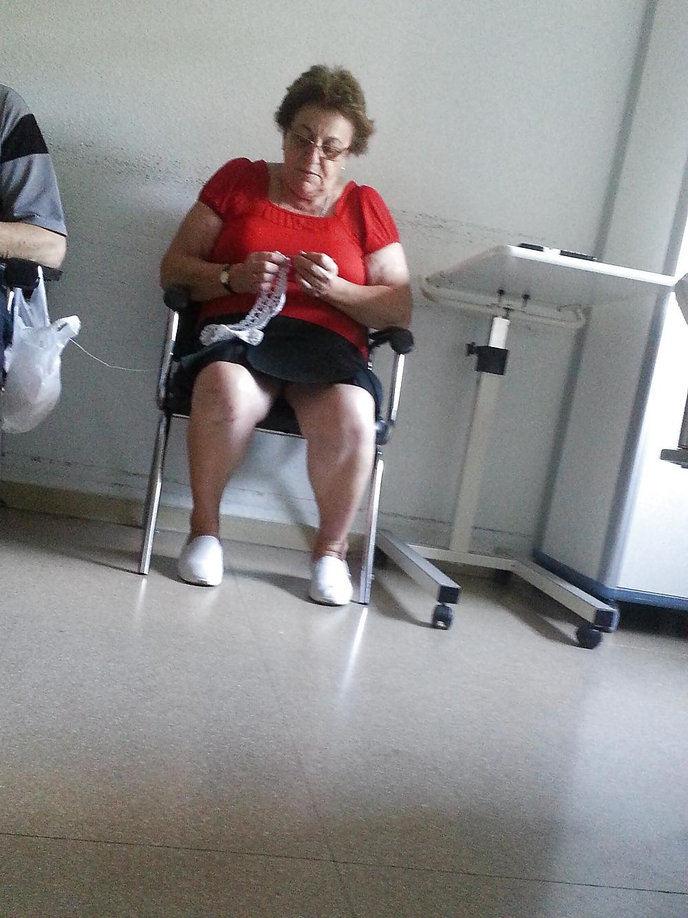 5P Upskirt granny