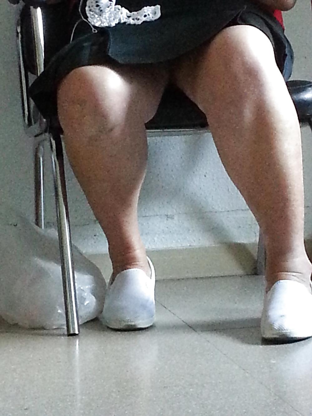 5P Upskirt granny