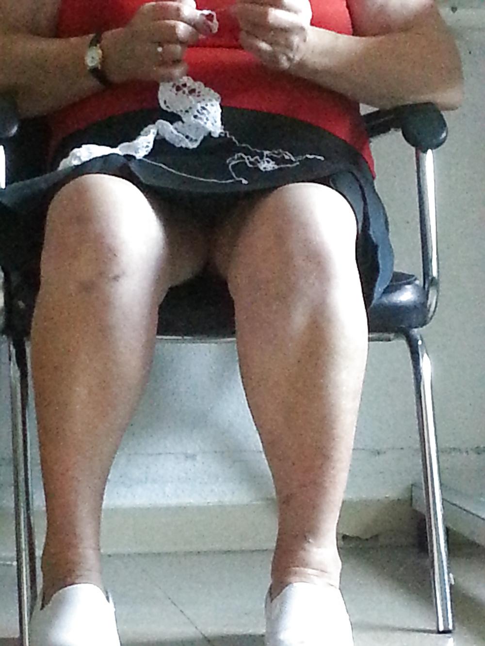 5P Upskirt granny