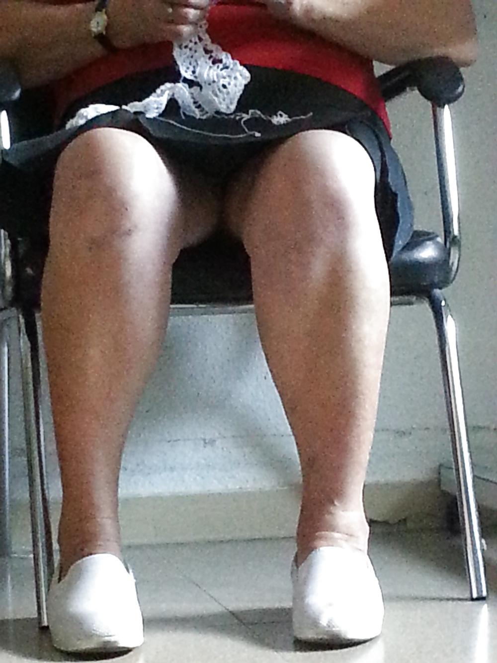 5P Upskirt granny