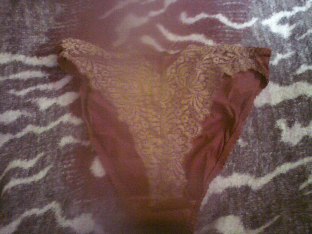 4P Red satin panties of NOT my stepmother