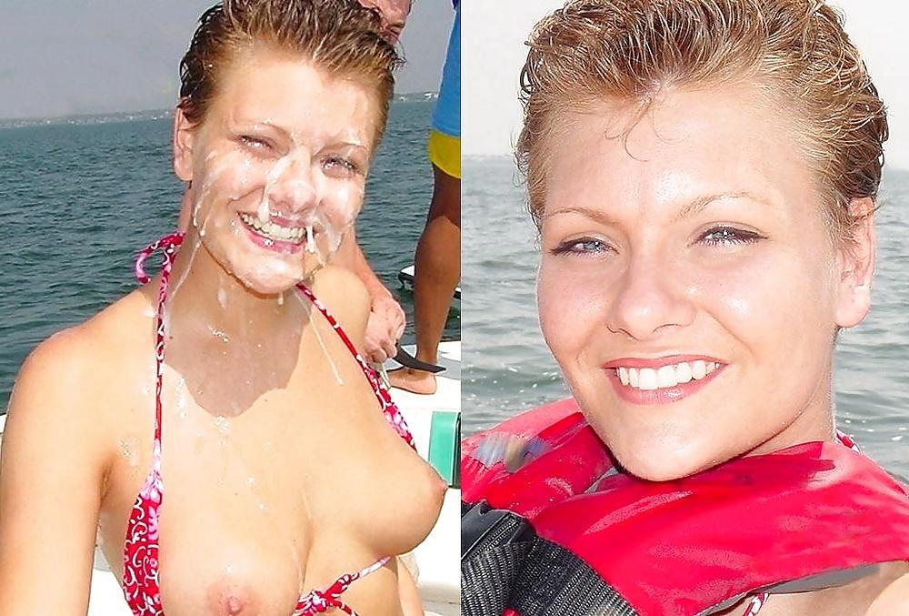 10P Bukkake girls before and after