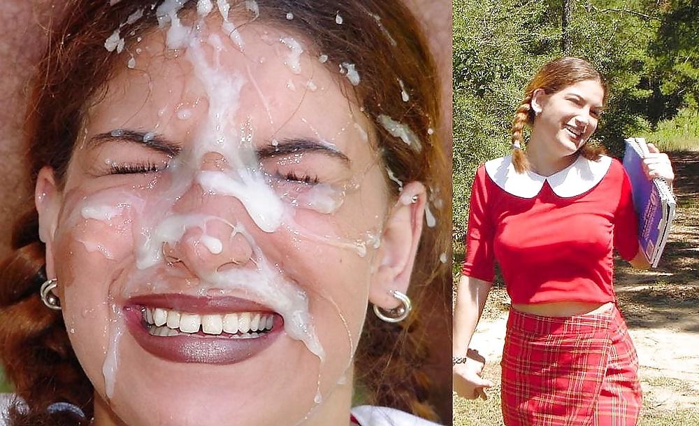 10P Bukkake girls before and after