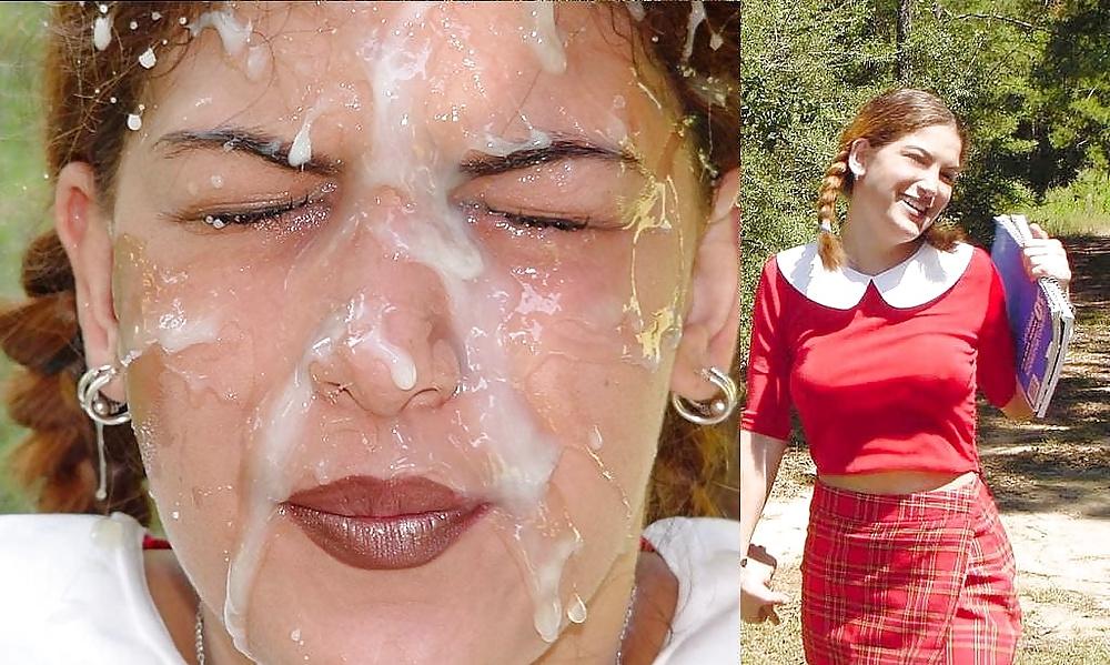 10P Bukkake girls before and after