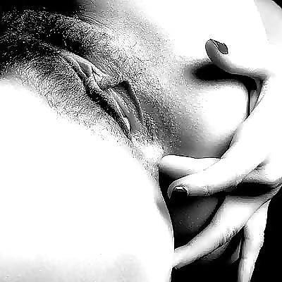 10P Ass Fingering in Black&White #1