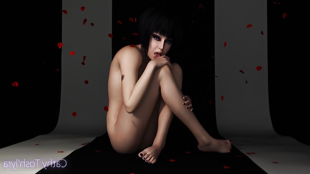 25P Virtual goth model Cathy
