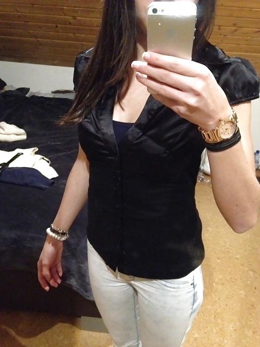 25P Black Satin Blouses