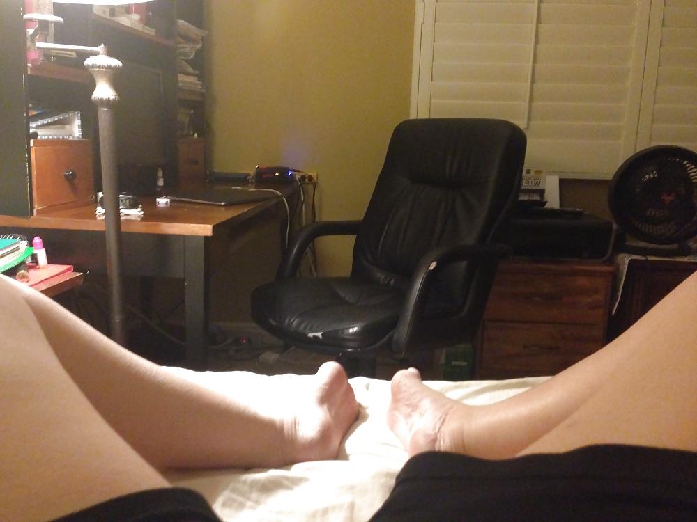 14P 35 yr old asian friend puss and socks feet