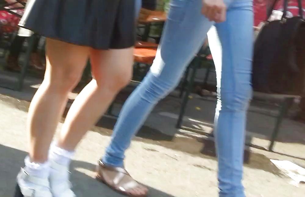 20P Spy feet, legs and skirt romanian