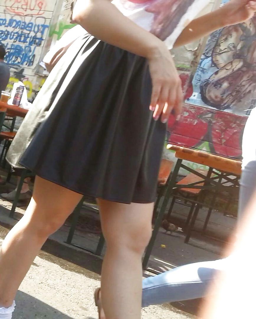 20P Spy feet, legs and skirt romanian