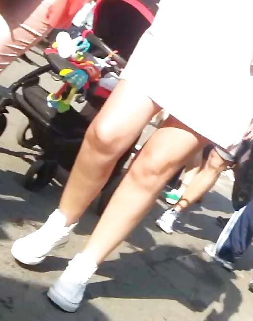 20P Spy feet, legs and skirt romanian