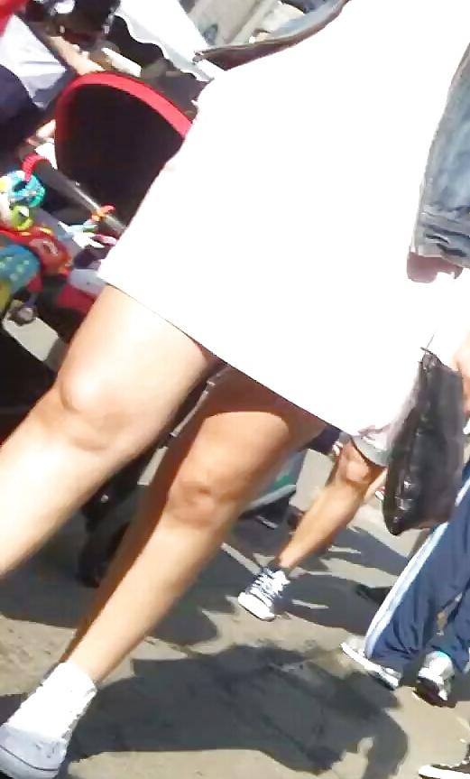20P Spy feet, legs and skirt romanian