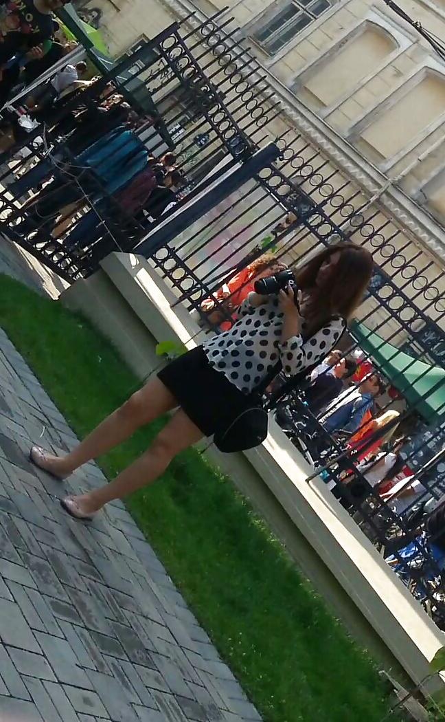 20P Spy feet, legs and skirt romanian